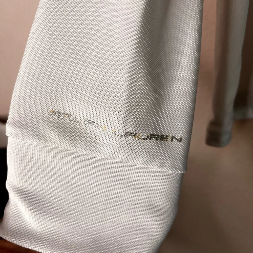 Ralph Lauren RLX Long Sleeve Snap Buttons White Polo Men’s